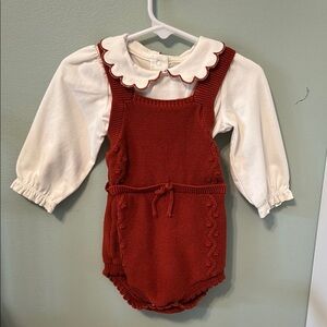 Cat & Jack Cream and Red Baby Romper